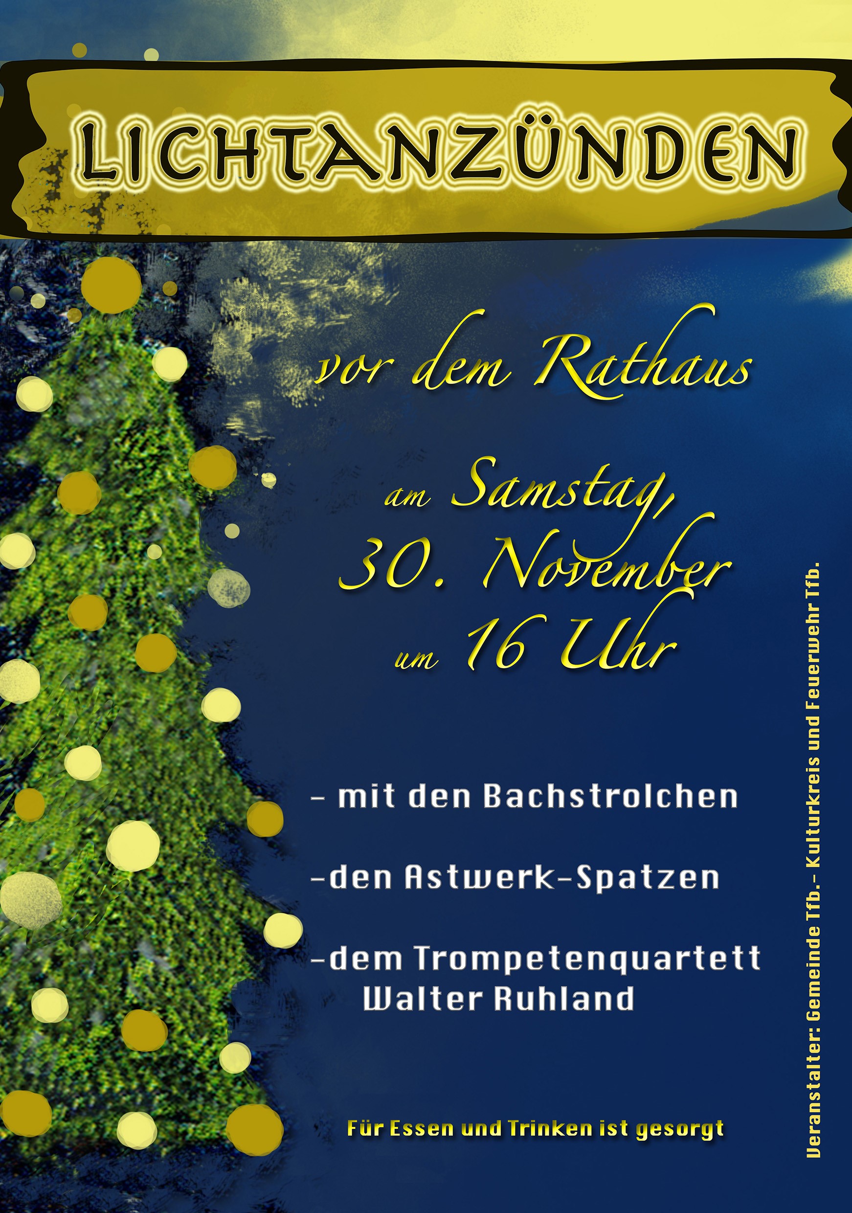 Lichtanzünden vor dem Rathaus 
