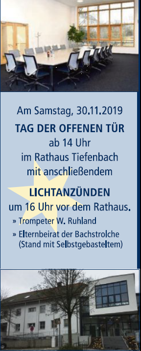 Tag der offenen Tür mit Lichtanzünden vor dem Rathaus 