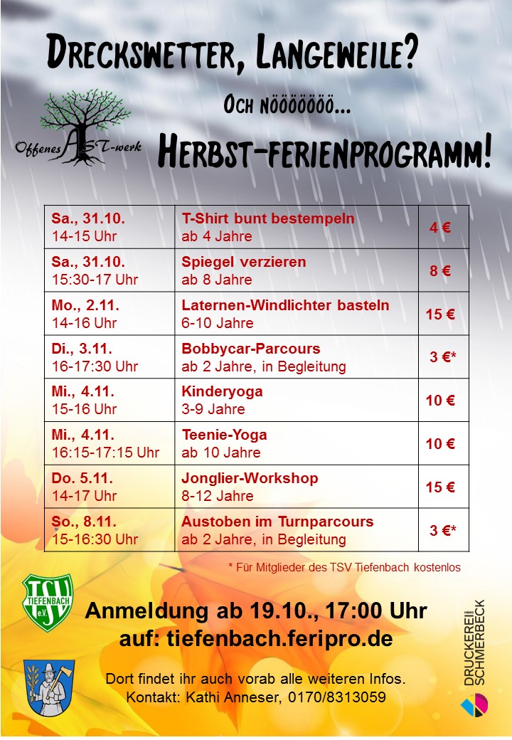 Herbstferienprogramm 
