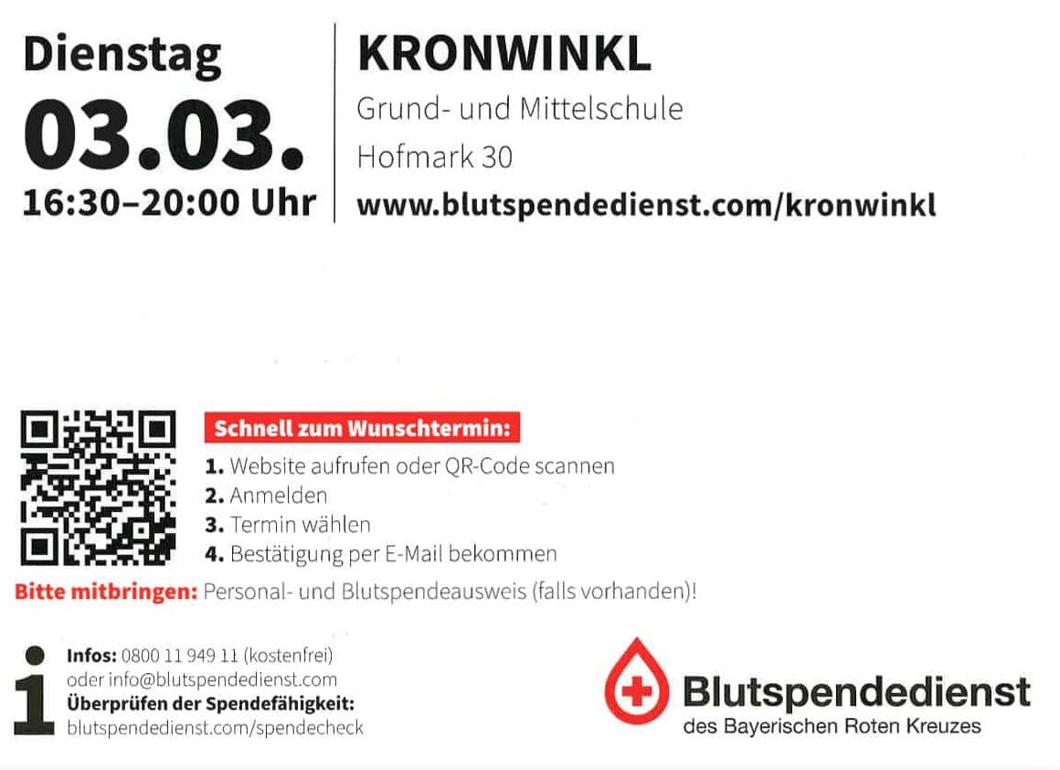 Termin zur Blutspende